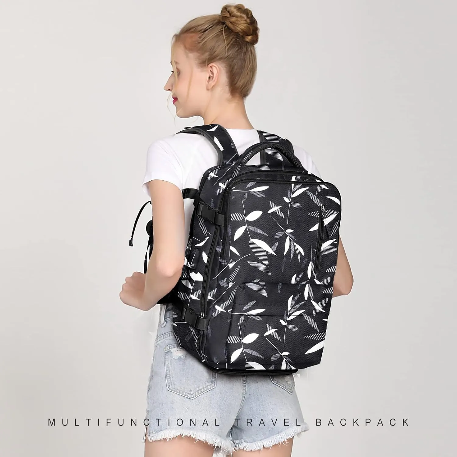WONHOX Large Travel Backpack Carry on Flight Approved Laptop Work Business Backpack for Women Men Mochila de Viaje