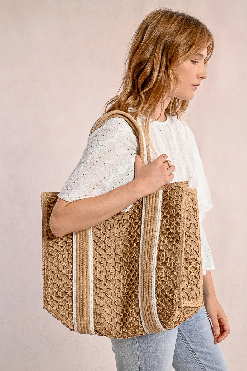 WOVEN BASKET BAG