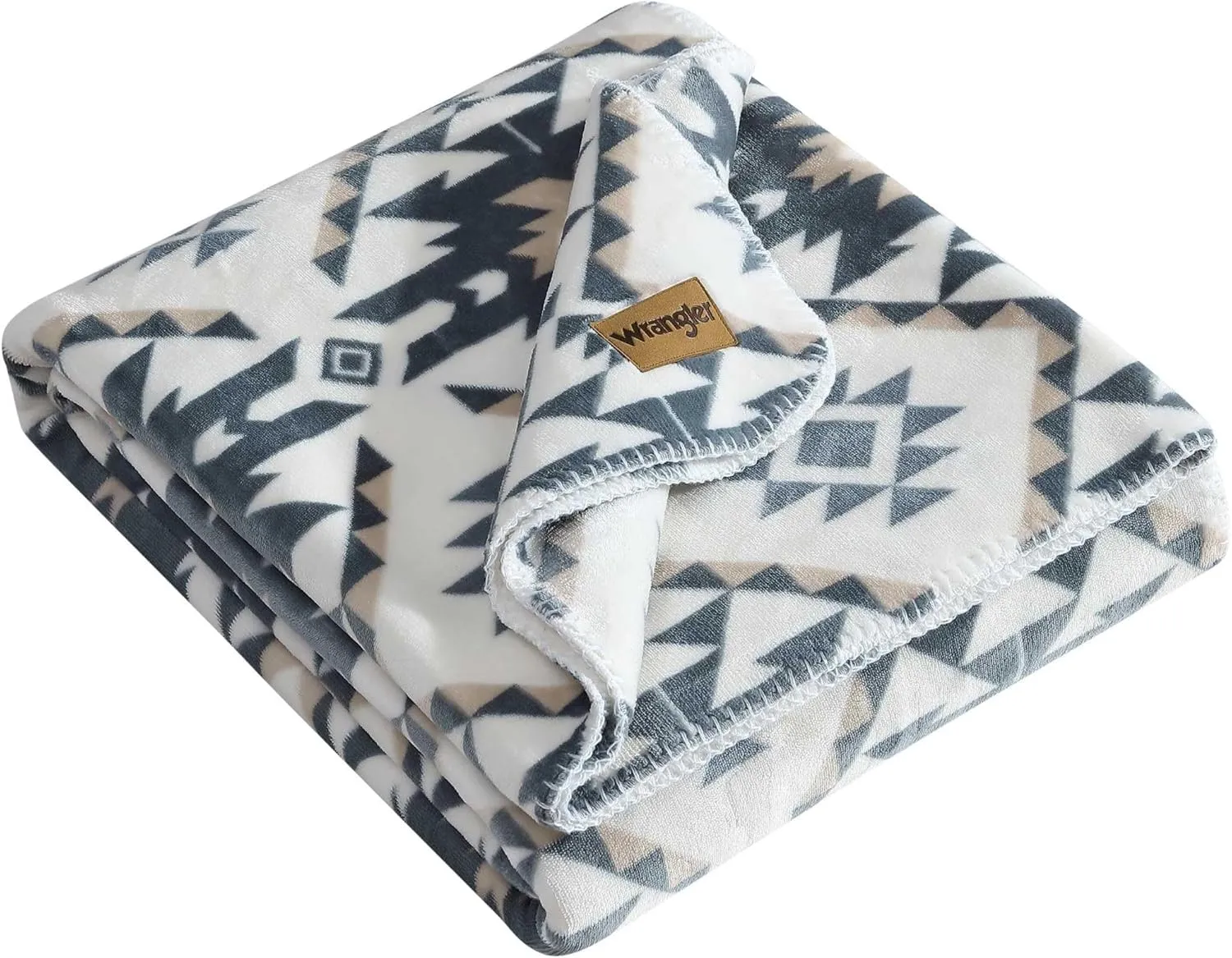 Wrangler - Twin Blanket, Super Soft Reversible Bedding, Yellowstone Inspired, Western Luxurious Bedding for The Colder Seasons (Dakota Grey, Twin)