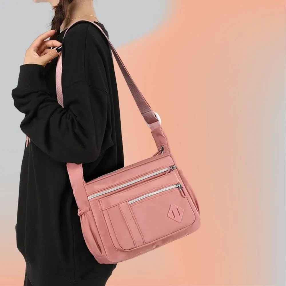 Wxnow Multi Pocket Shoulder Bag Crossbody Bag for Women Travel Purse Work Bag