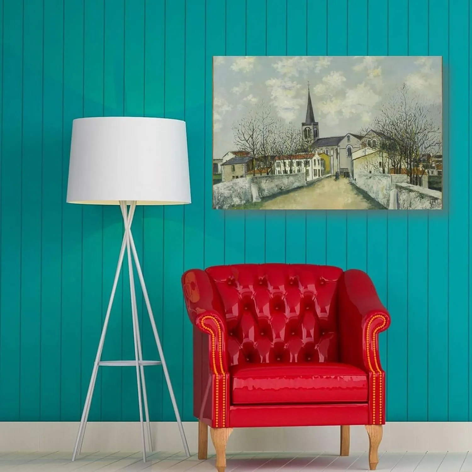 XINLI Julian Alden Weir Posters for Room Retro Art Classic Oil Painting Poster Decorative Painting Canvas Wall Art Living Room Posters Bedroom Painting 08x12inch(20x30cm)