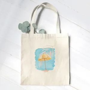 Yellow Umbrella - Canvas Tote Bag