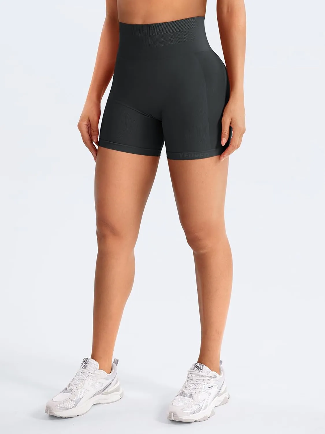 YEOREO Women Seamless Scrunch Workout Shorts High Waisted Intensify Running Gym Yoga Workout