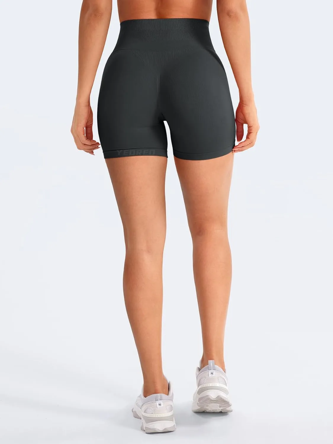 YEOREO Women Seamless Scrunch Workout Shorts High Waisted Intensify Running Gym Yoga Workout