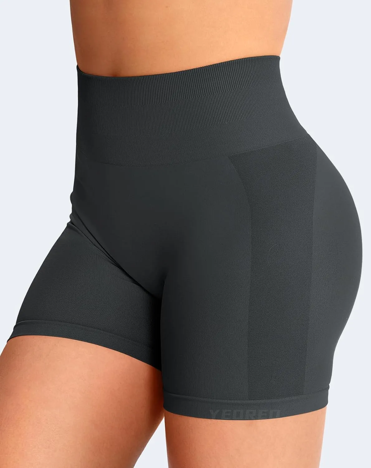 YEOREO Women Seamless Scrunch Workout Shorts High Waisted Intensify Running Gym Yoga Workout