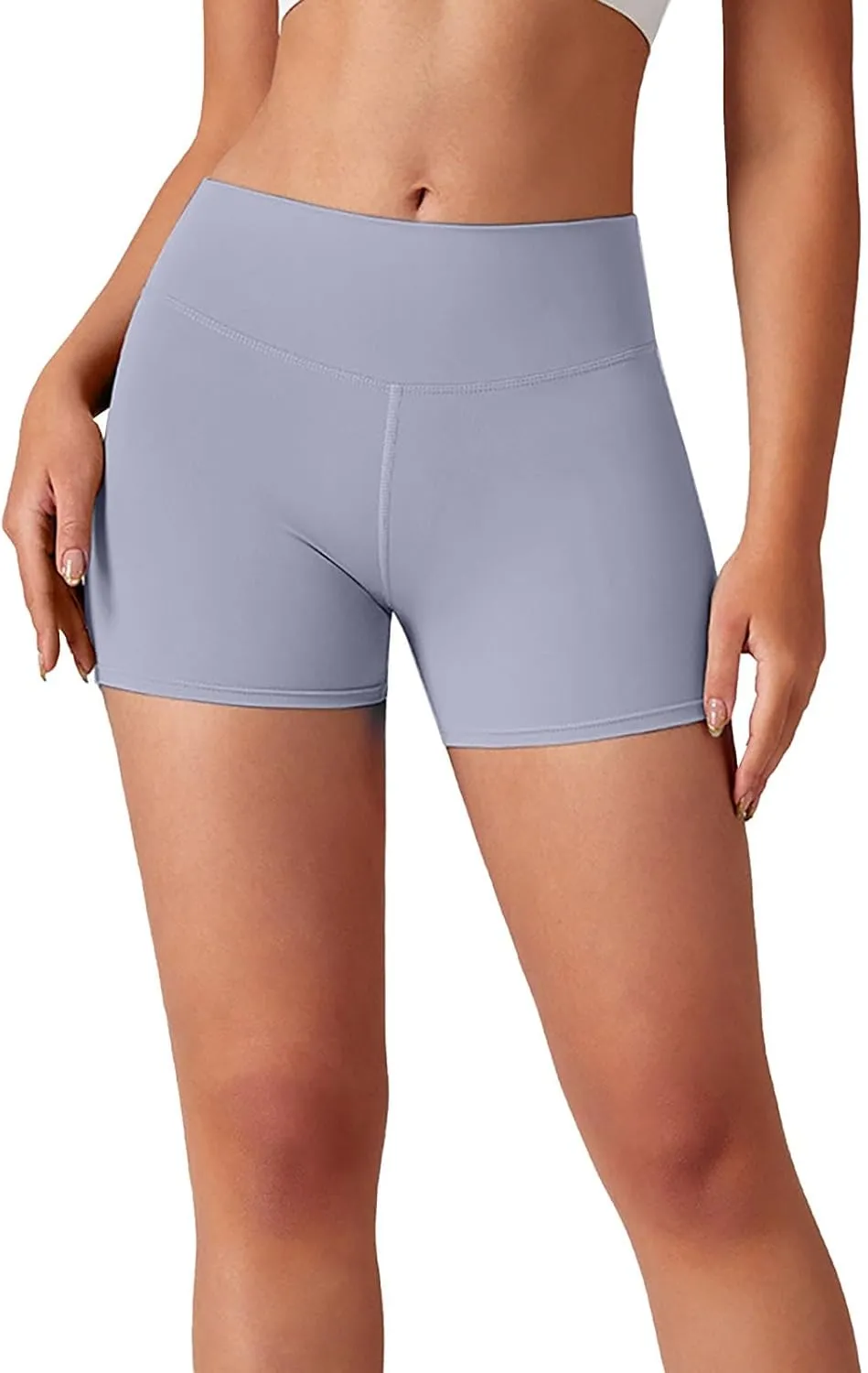 Yoga Shorts Tummy Control | High Waist Biker Shorts for Women Workout Butt Lifting Tights Pants with Pockets