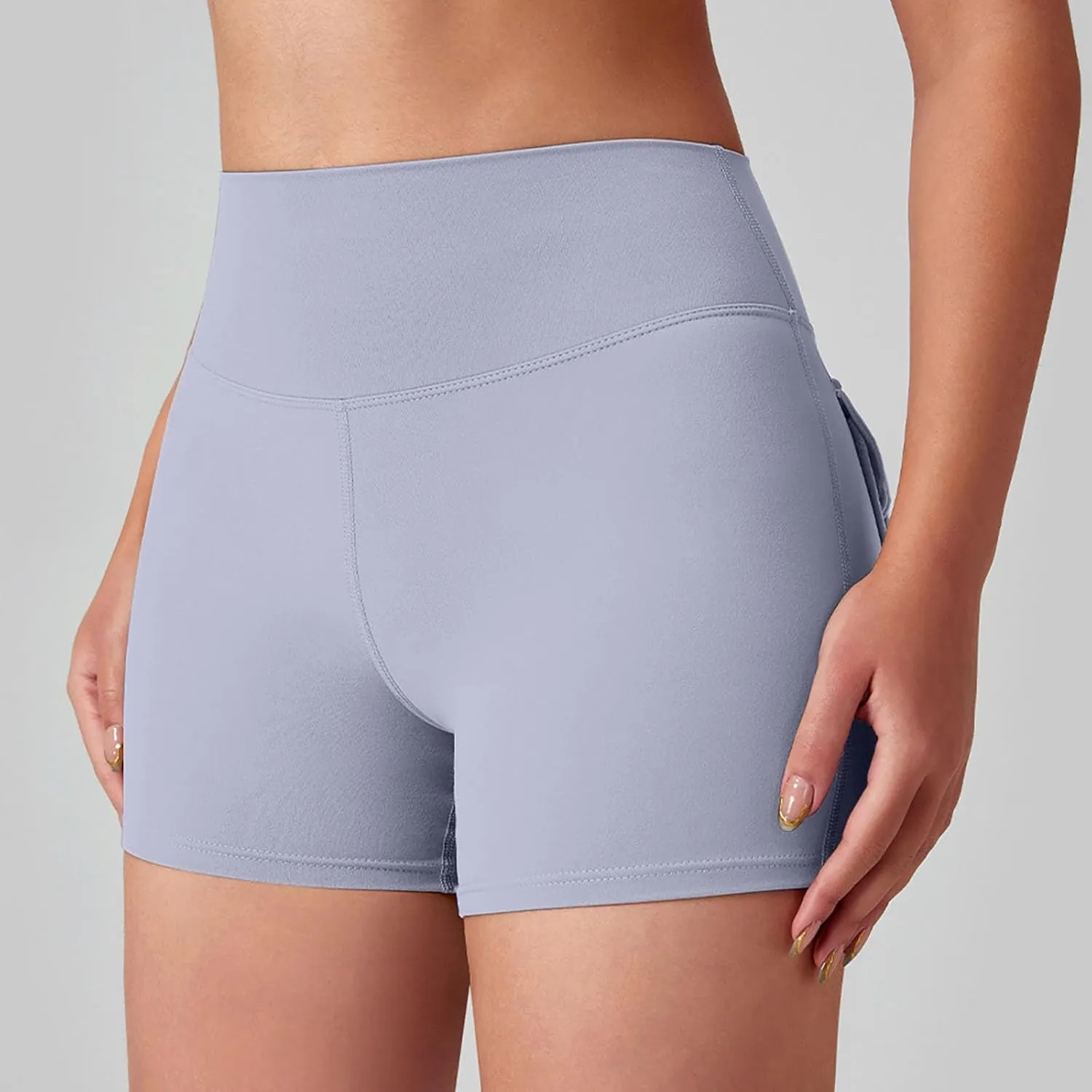 Yoga Shorts Tummy Control | High Waist Biker Shorts for Women Workout Butt Lifting Tights Pants with Pockets