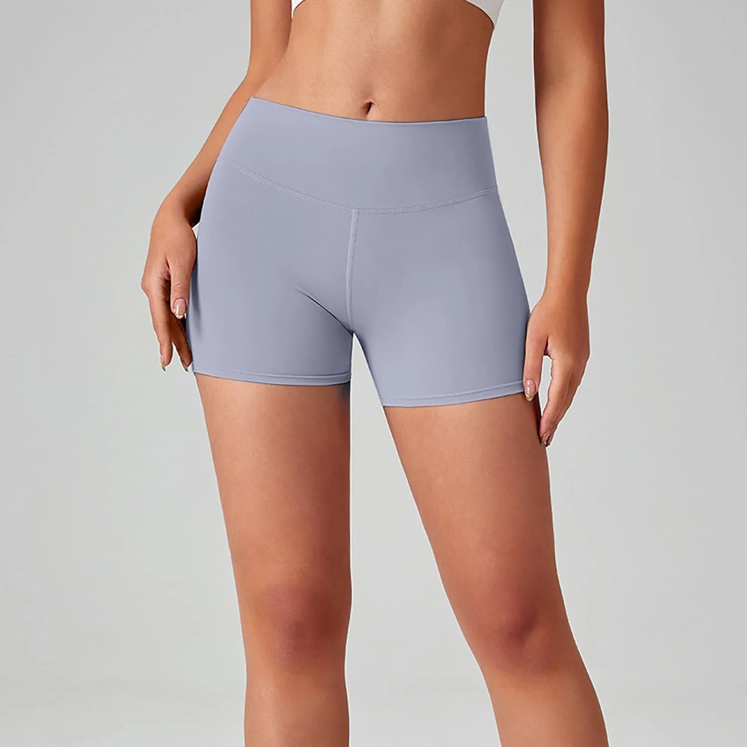 Yoga Shorts Tummy Control | High Waist Biker Shorts for Women Workout Butt Lifting Tights Pants with Pockets