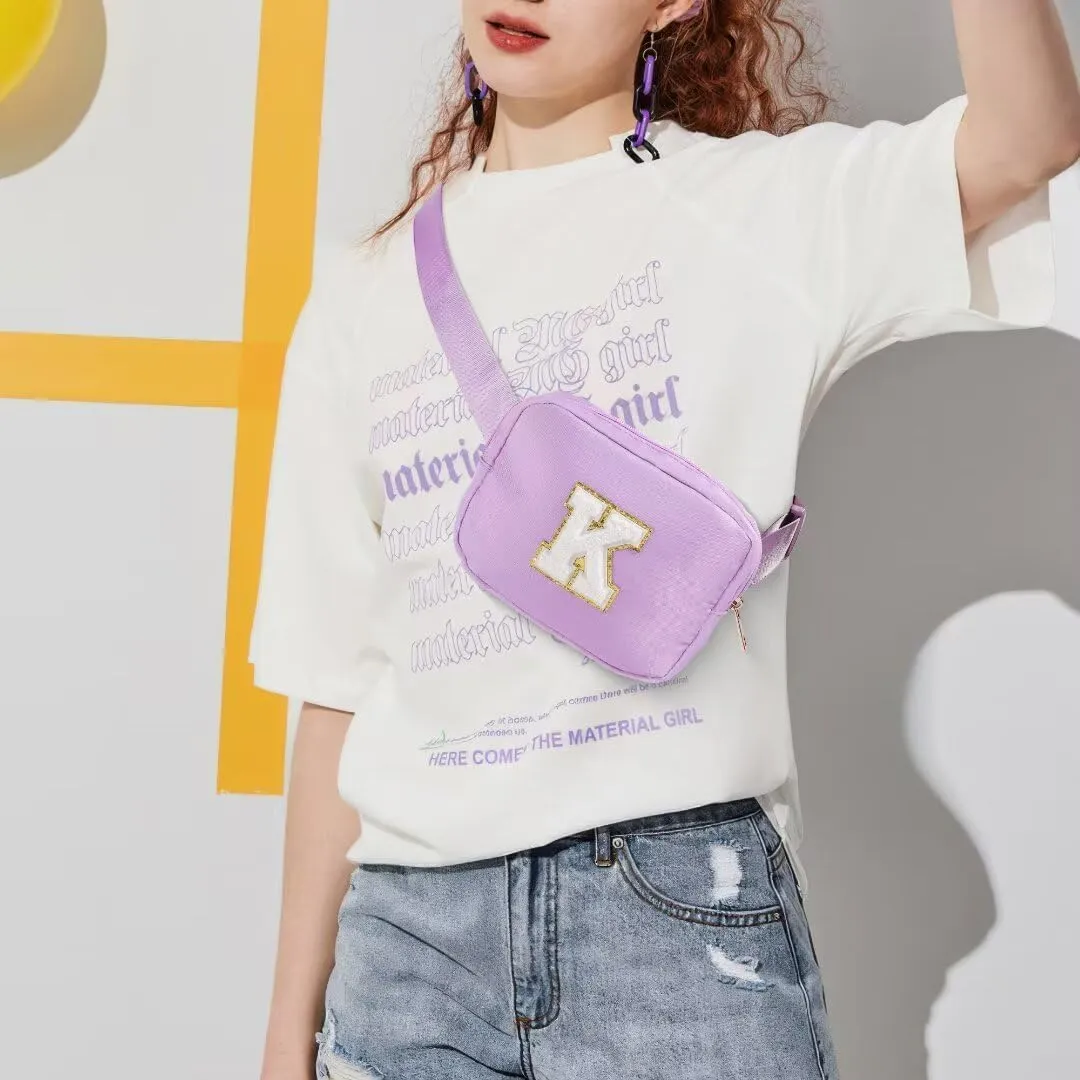 YOOLIFE Birthday Gifts for 4 5 6 7 8 9 10 11 12 13 14 Year Old Girls - Initial Fanny Pack Belt Bag Purse for Girls Teens Daughter Sister Niece, Personalized Trendy Stuff for Teen Girl Kids | Purple G