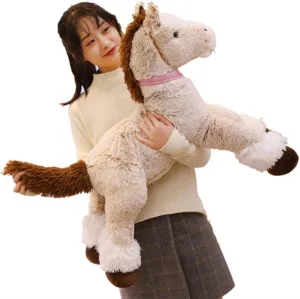 YUDONG 35.4" Giant Plush Stuffed Animal Horse Toy, Horse Plush Doll,for Kids and Family,Birthday