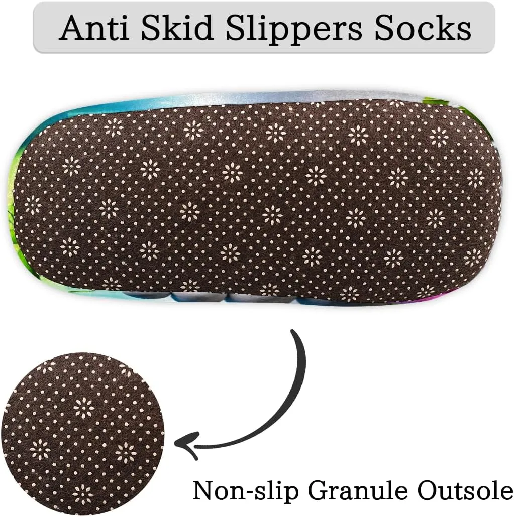 Yzrwebo Japanese Zen Slippers for Women Men Bamboo Stone Orchid Indoor Non-Slip Slippers Socks Warm Comfy Soft House Slippers Bedroom Fuzzy Plush Lined House Shoes