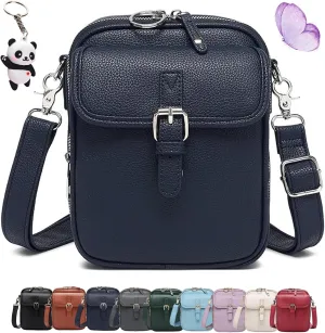 Zealburst 5 Purse, Zealburst Crossbody Leather Bag, Forcipower Large Capacity Anti-Theft Vintage Bag with Built in Wallet
