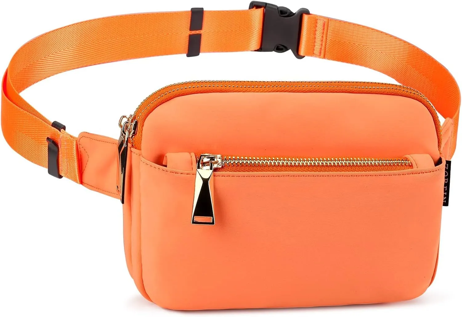 ZORFIN Fanny Packs for Women Men: Crossbody Belt Bag with Adjustable Strap - Fashion Waist Packs for Workout Running Traveling Hiking Orange