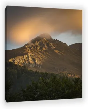 ZSALTT Mountain forest wall art vertical canvas nature abstract picture alpine on Canvas Prints spring landscape painting Modern Wall Décor for Living Room 60x80cm(24x31in) Innerframe